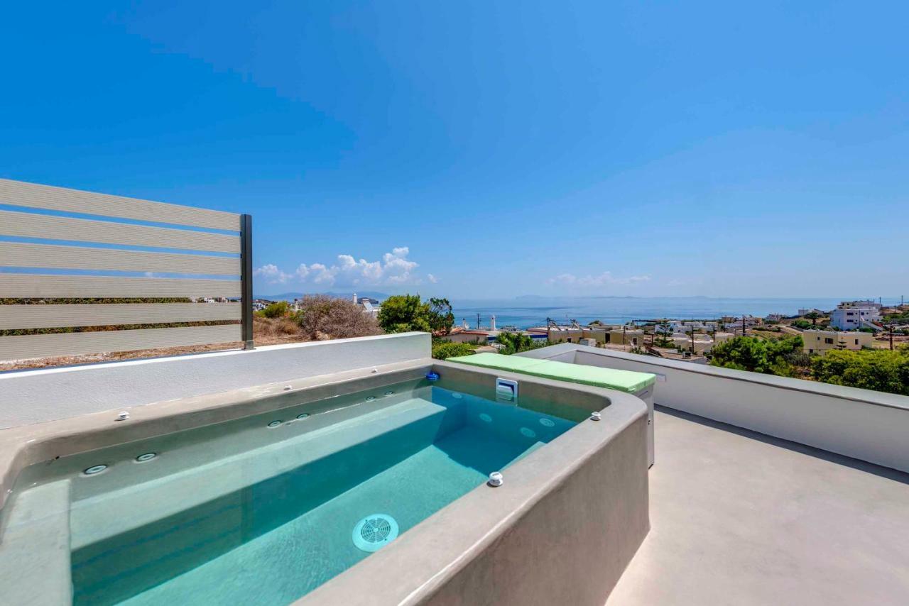 Villa Alba In Syros With Private Jacuzzi 아졸림노스 외부 사진