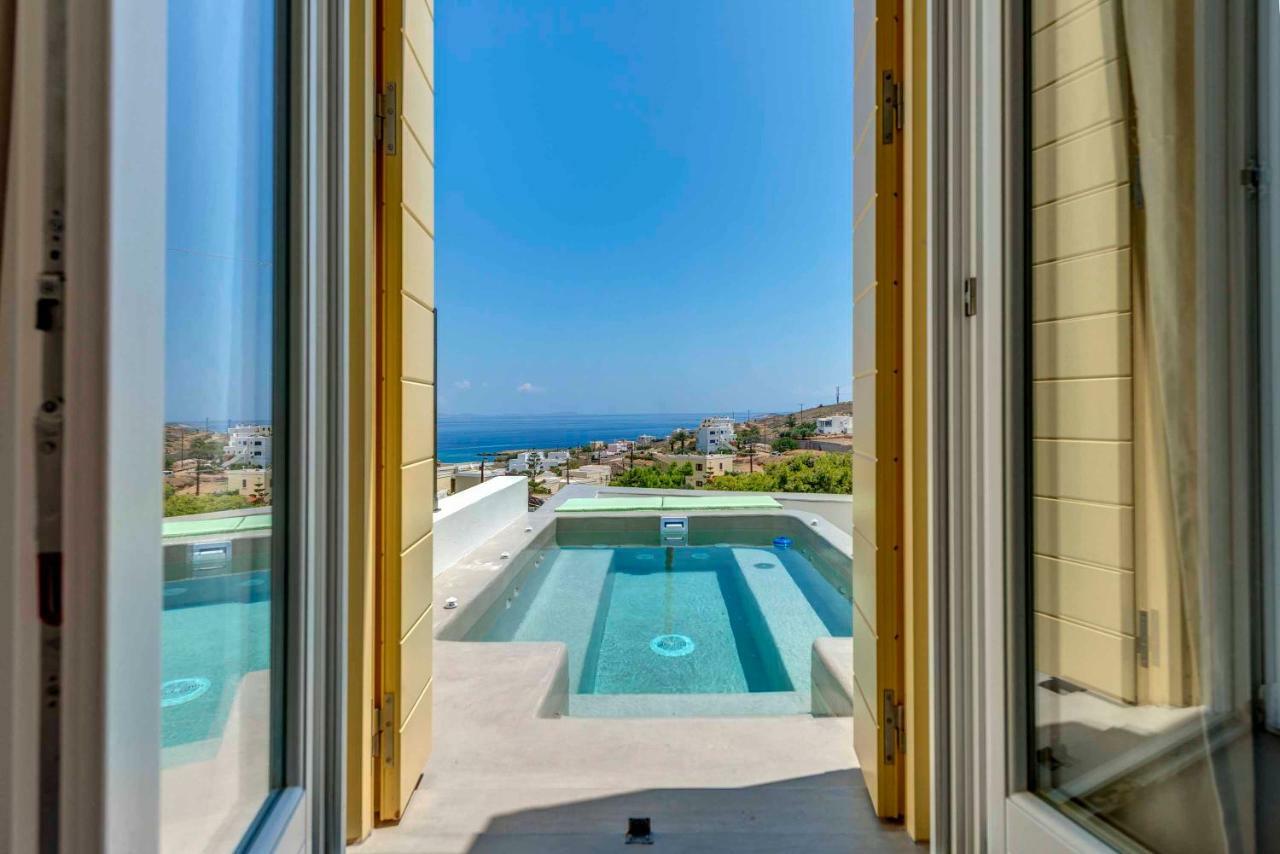 Villa Alba In Syros With Private Jacuzzi 아졸림노스 외부 사진