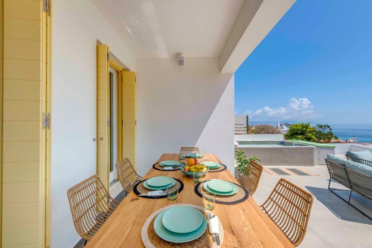 Villa Alba In Syros With Private Jacuzzi 아졸림노스 외부 사진